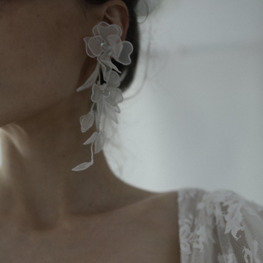 A.B. Ellie Charlee Floral Tier Bridal Earrings